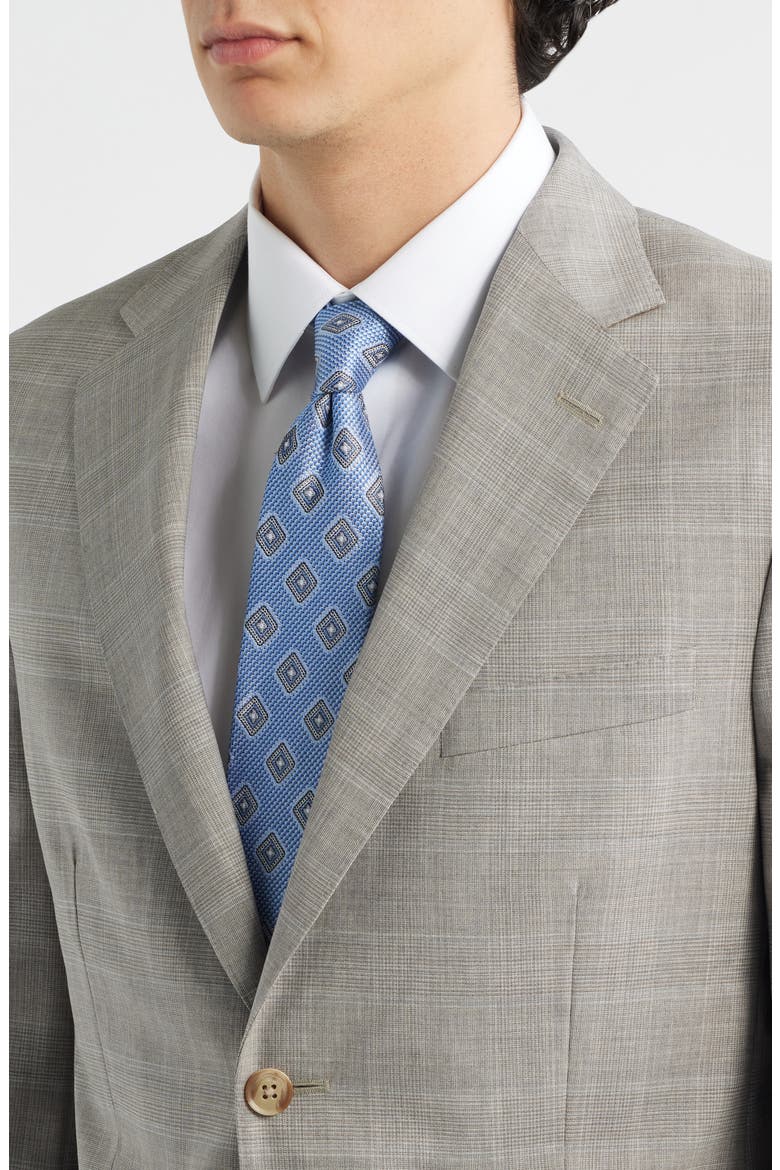 Hartford Classic Fit Tan Glen Check Wool Suit, Alternate, color, TAN