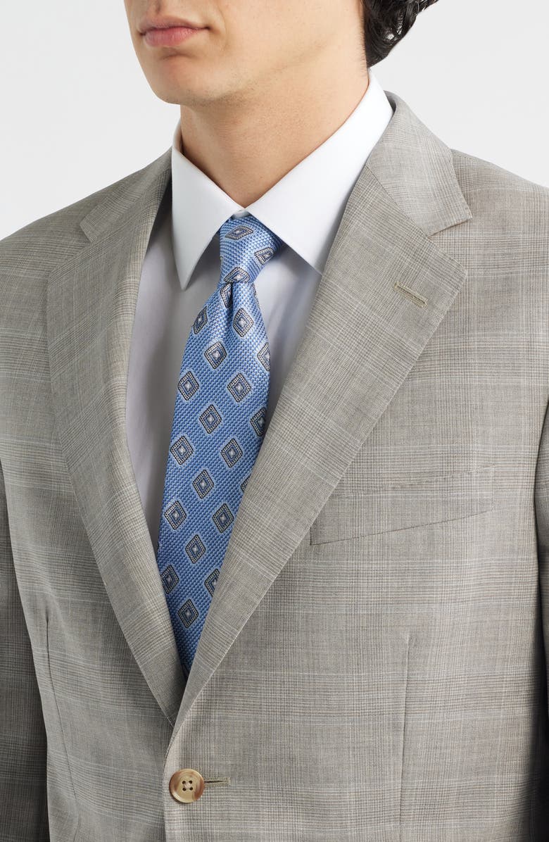 Peter Millar Hartford Classic Fit Tan Glen Check Wool Suit, Alternate, color, 