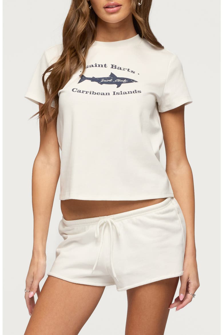 Surf Club Stretch Cotton T-Shirt, Main, color, WHITE