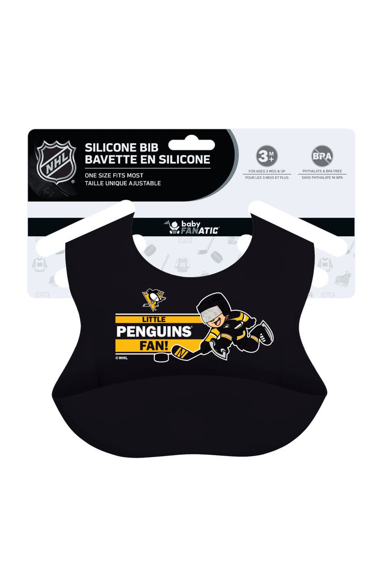 Pittsburgh Penguins - NHL Silicone Bib, Alternate, color, Black