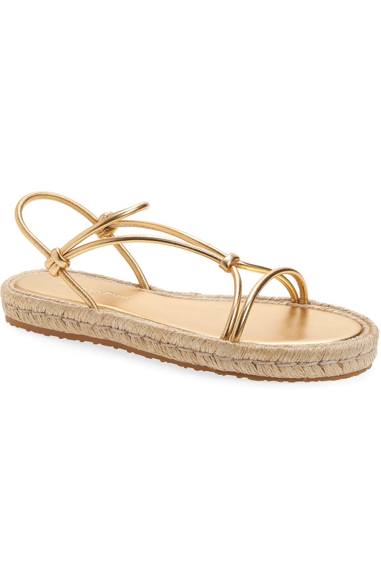 Gianvito Rossi Espadrille Cage Strap Flat Sandal, Main, color, Mekong Naturale