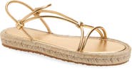 Gianvito Rossi Espadrille Cage Strap Flat Sandal