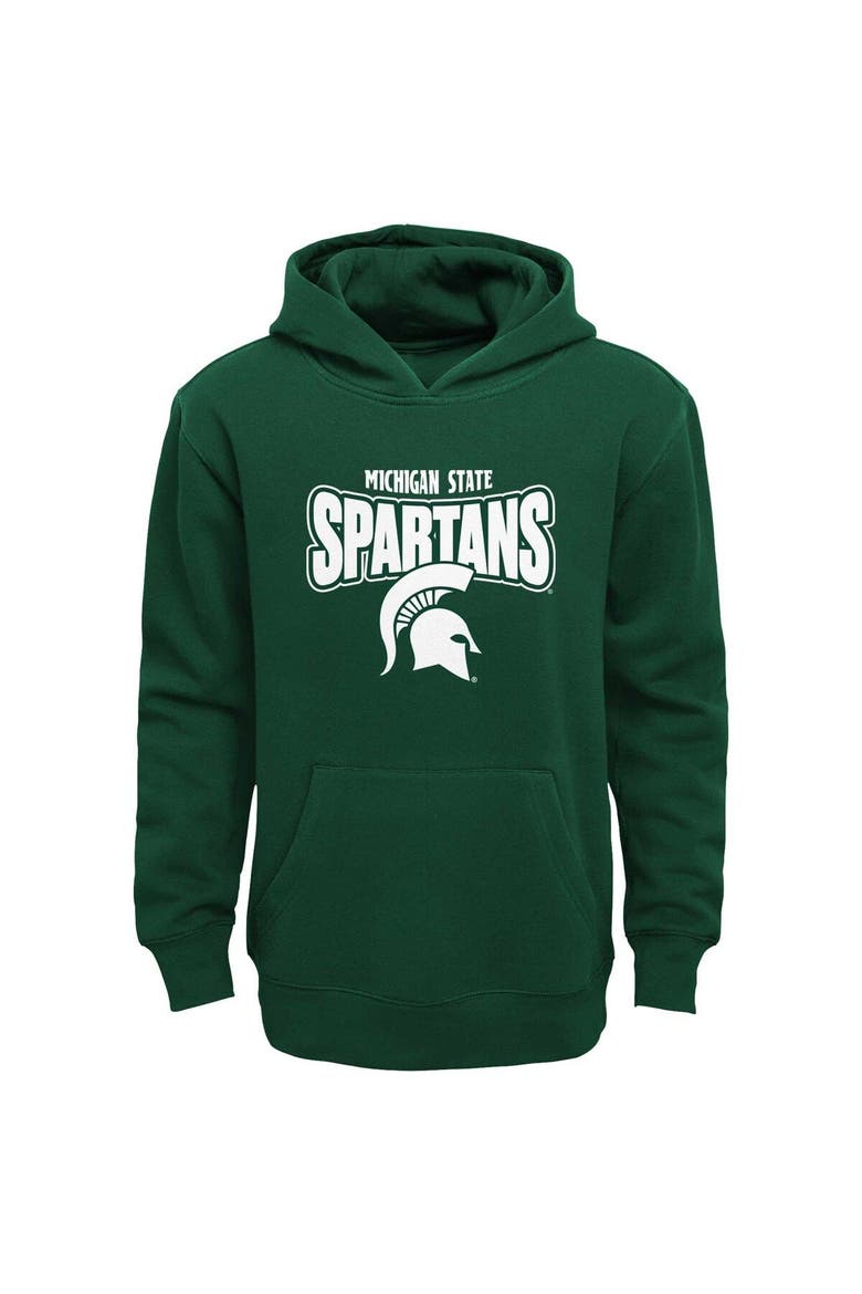 Preschool Green Michigan State Spartans Draft Pick Pullover Hoodie, Main, color, Green