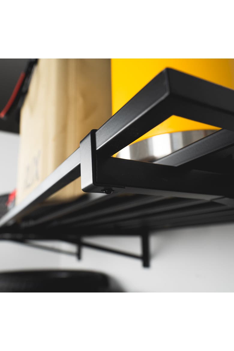 1' x 6' Bristol Garage Wall Mount Shelves | 2 Pack | Black, Alternate, color, Black