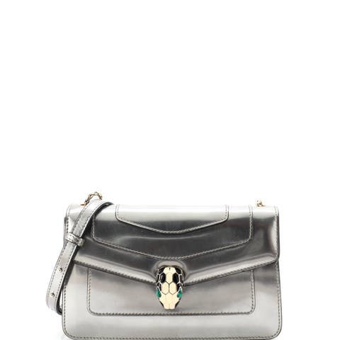 Serpenti Forever Shoulder Bag Metallic Leather Small