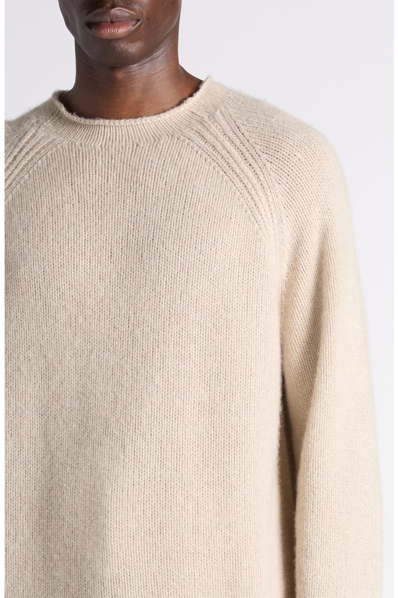 Roll Edge Cashmere Sweater, Alternate, color, 2159 LINEN MELANGE
