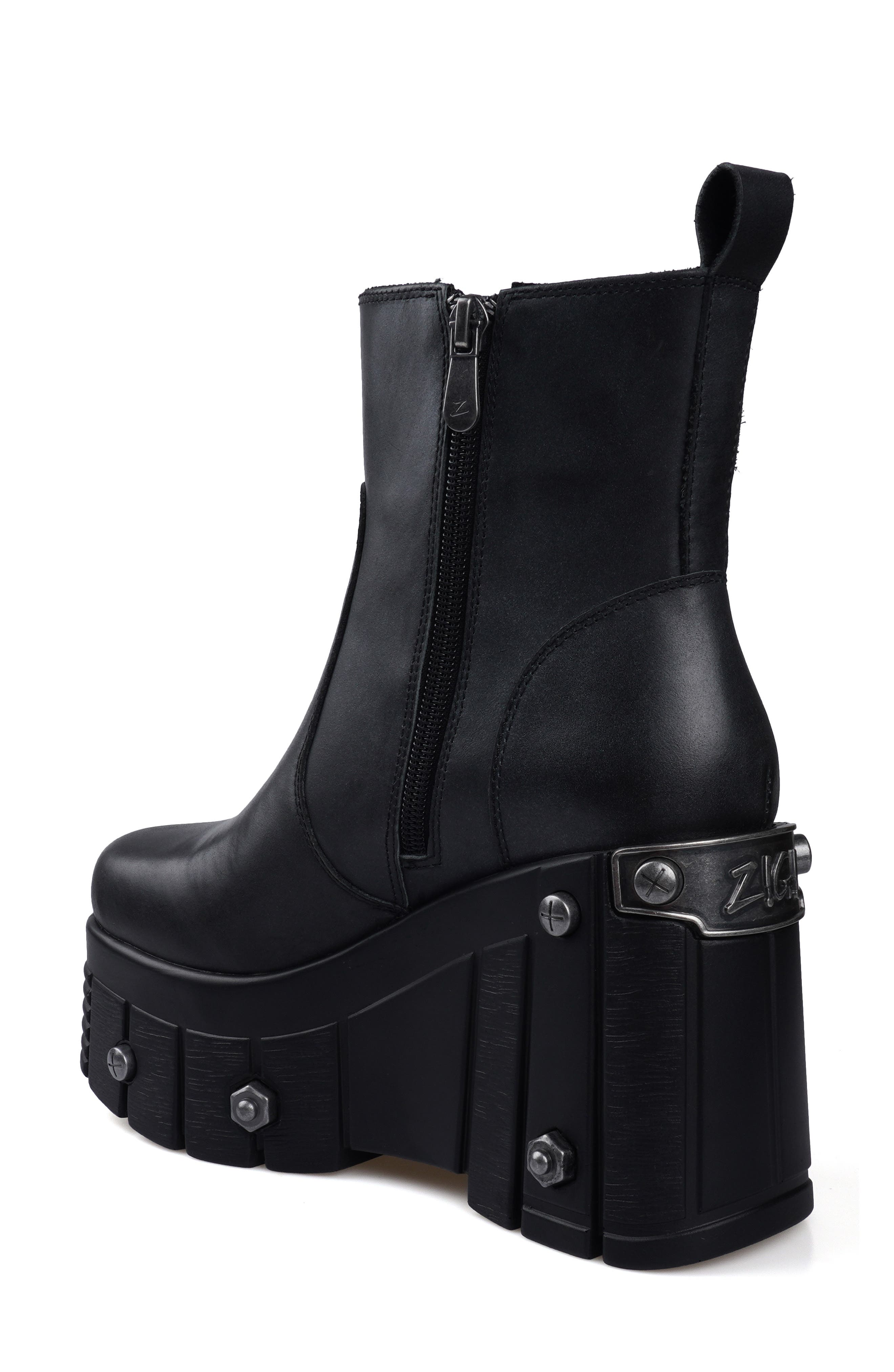 ZIGI Rakel Platform Bootie, Alternate, color, Black Leather
