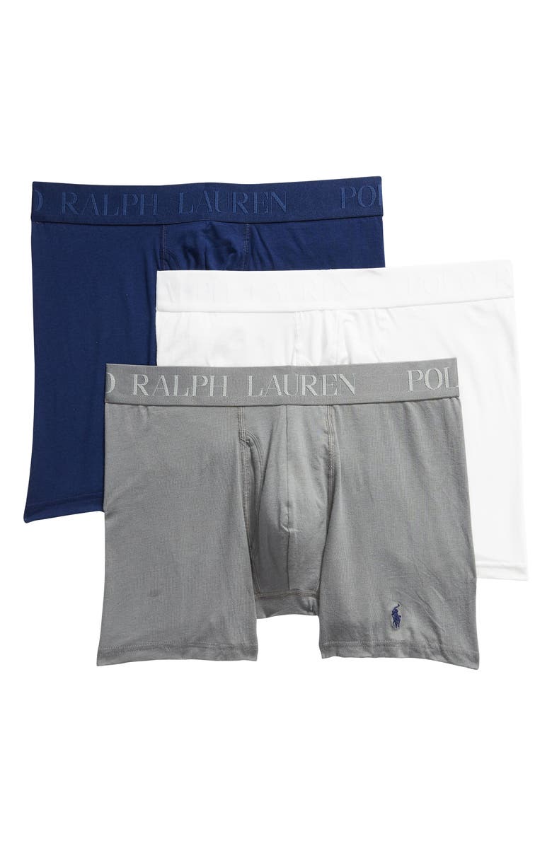 Polo Ralph Lauren 4D 3-Pack Cotton & Modal Boxer Briefs, Main, color,