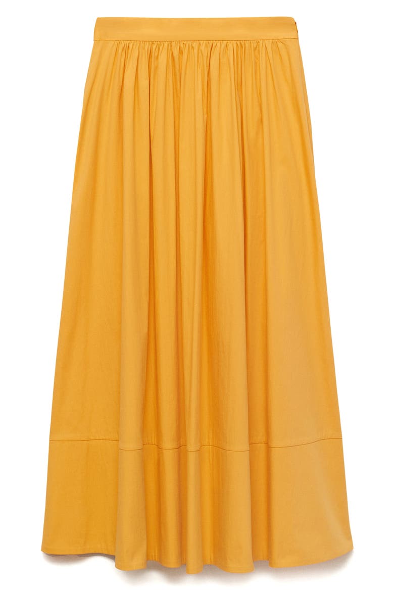 Sunny Cotton Blend Skirt, Alternate, color, MUSTARD