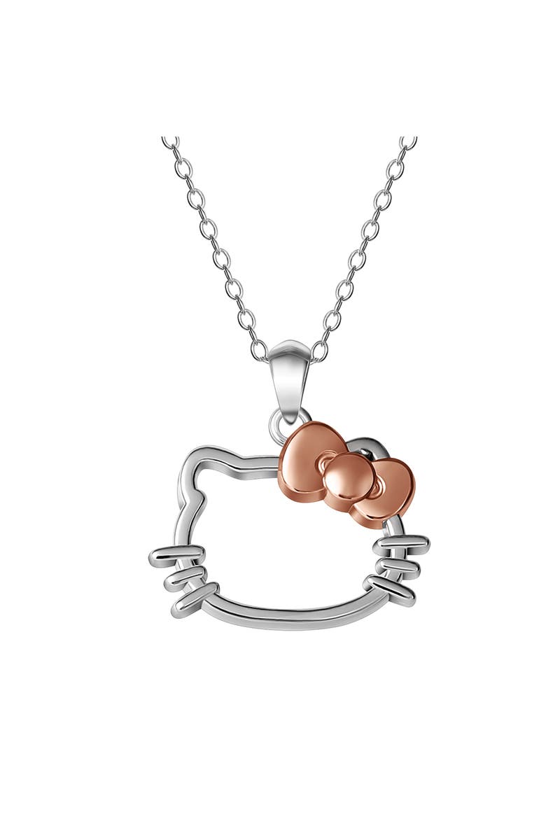 Necklace Sterling Silver 18" Official License, Two-Tone Pendant, Main, color, Metallic Silver
