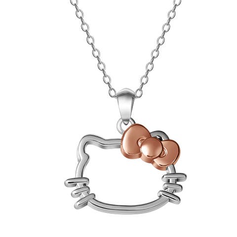 Necklace Sterling Silver 18" Official License, Two-Tone Pendant