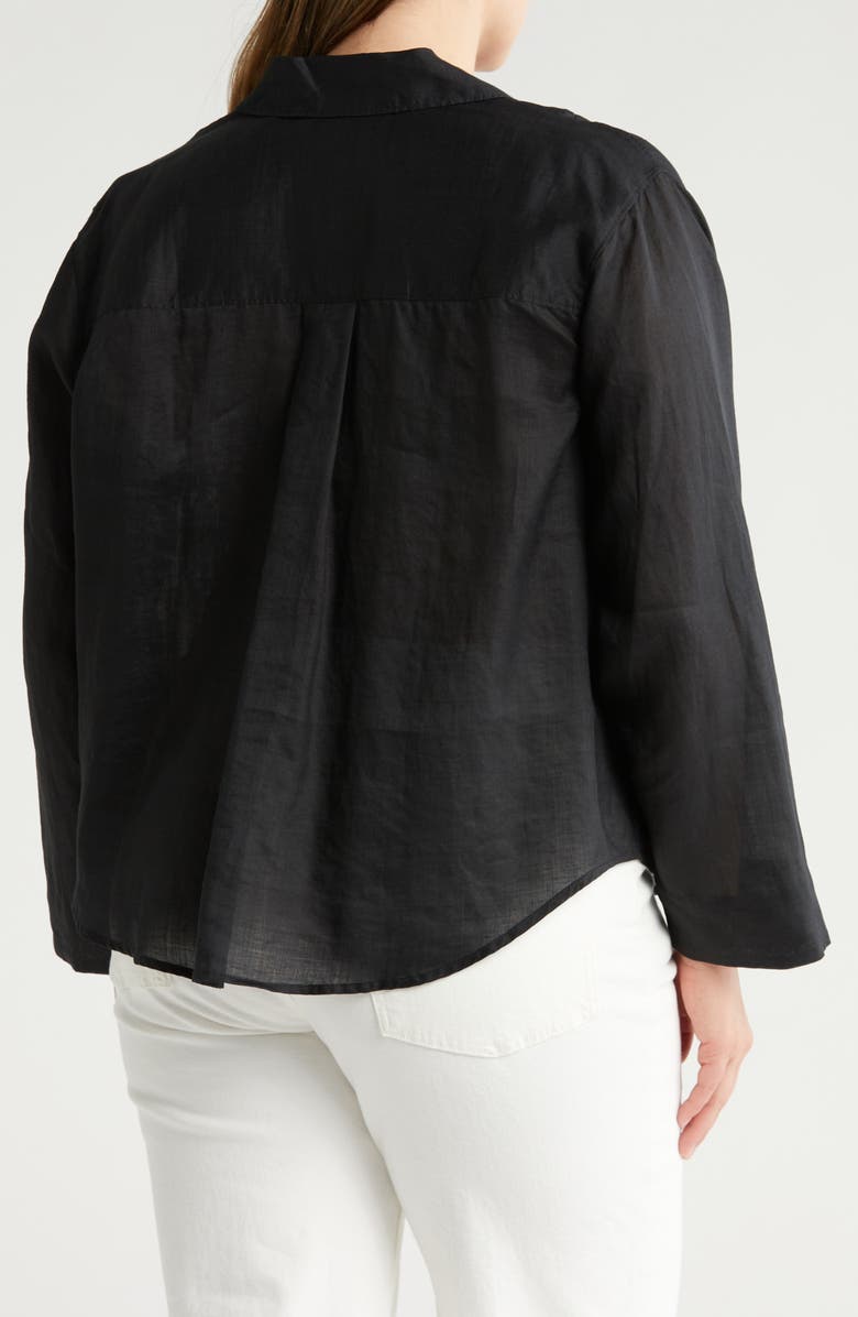 Madewell Resort Long Sleeve Ramie Shirt, Alternate, color,