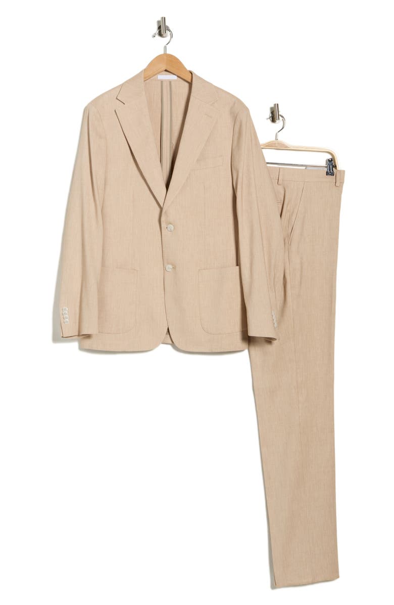 Michael Kors Linen Blend Suit, Main, color, Tan