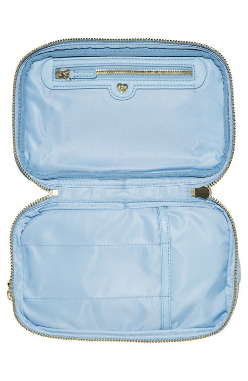Stoney Clover Lane Double Zip Nylon Pouch In Blue