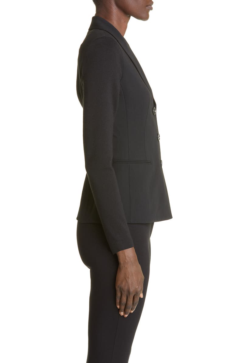 Akris Ludlow Knit Sleeve Wool Blend Blazer, Alternate, color, 