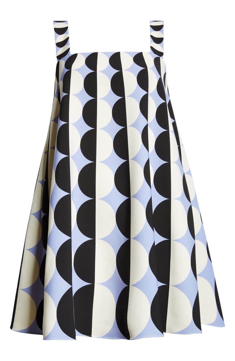 Oscar de la Renta Geometric Circle Trapeze Dress, Alternate, color, 