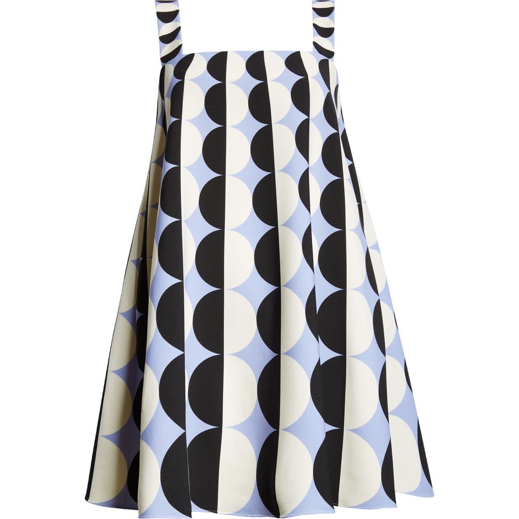 OSCAR DE LA RENTA OSCAR DE LA RENTA GEOMETRIC CIRCLE TRAPEZE DRESS