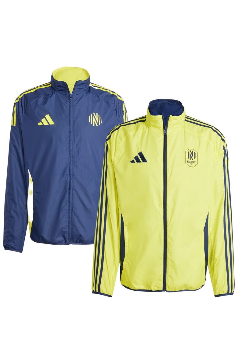 adidas Men's adidas Yellow/Navy Nashville SC 2025 Anthem Reversible Full-Zip Jacket, Main, color, Yellow