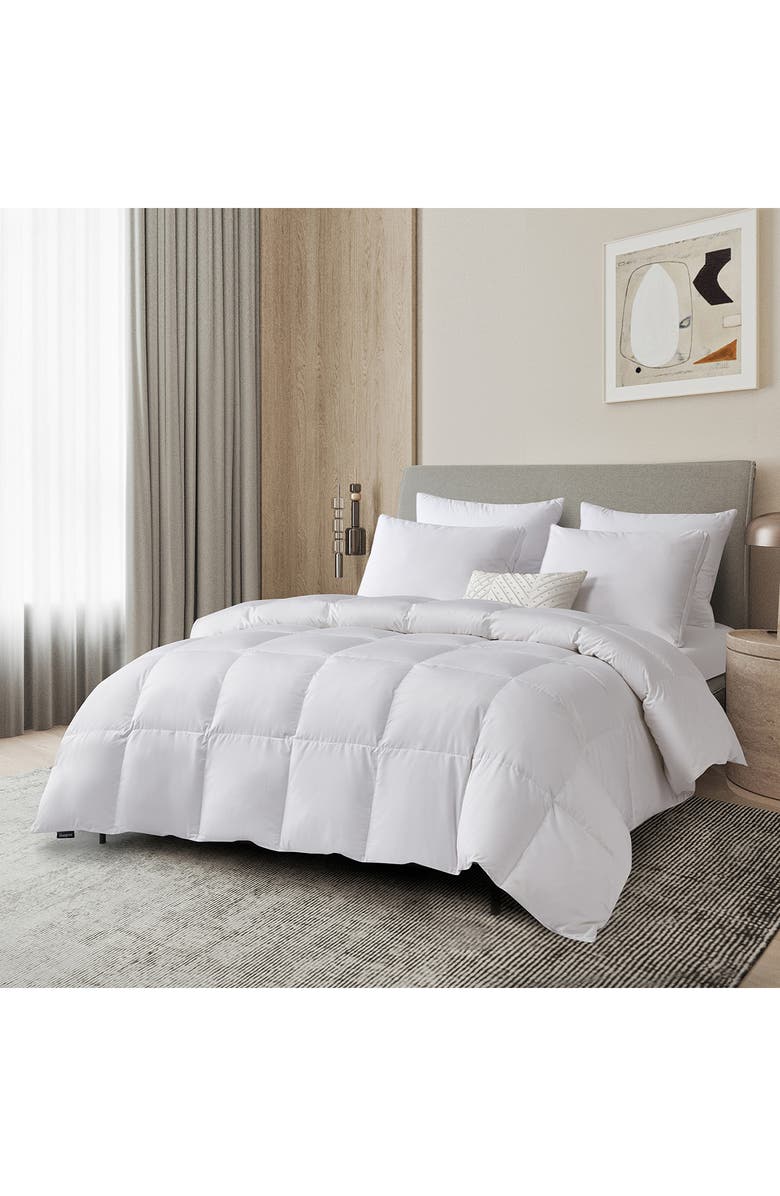 BLUE RIDGE HOME FASHIONS Beautyrest Tencel<sup>®</sup> & Cotton Blend Down Fiber Comforter - All Seasons, Main, color, White