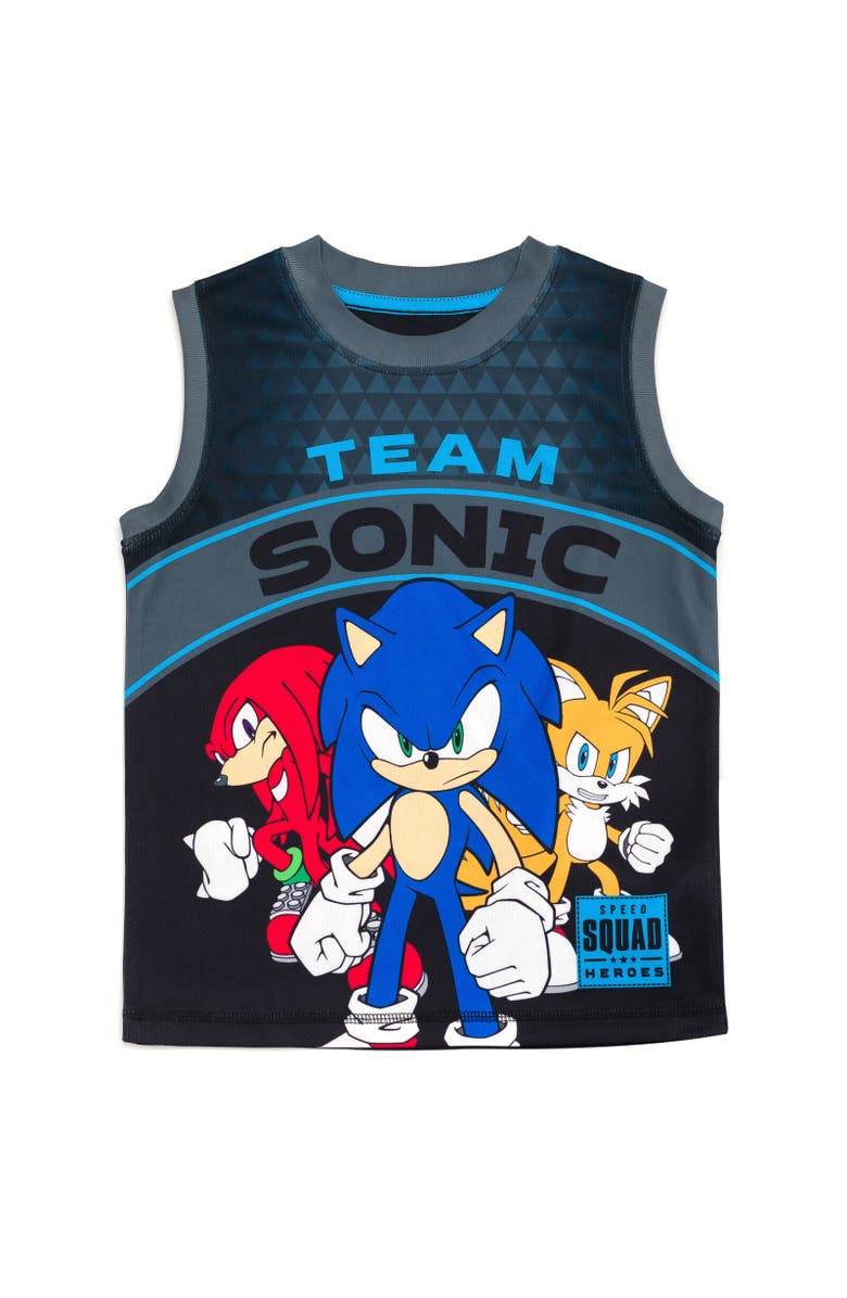 SEGA Athletic Tank Top & Shorts Set, Alternate, color, Black