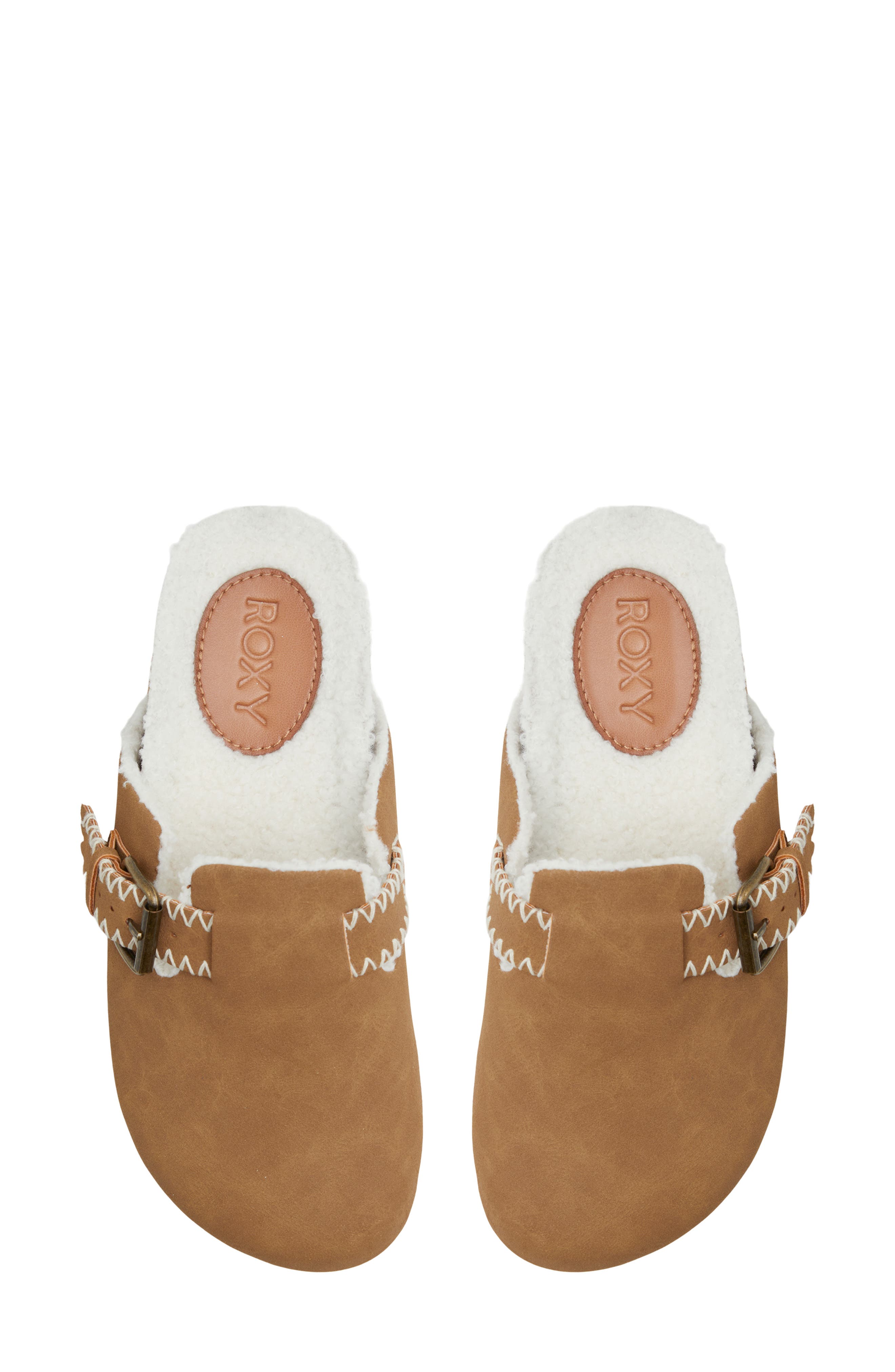 Roxy Honey Faux Shearling Clog, Alternate, color, 
