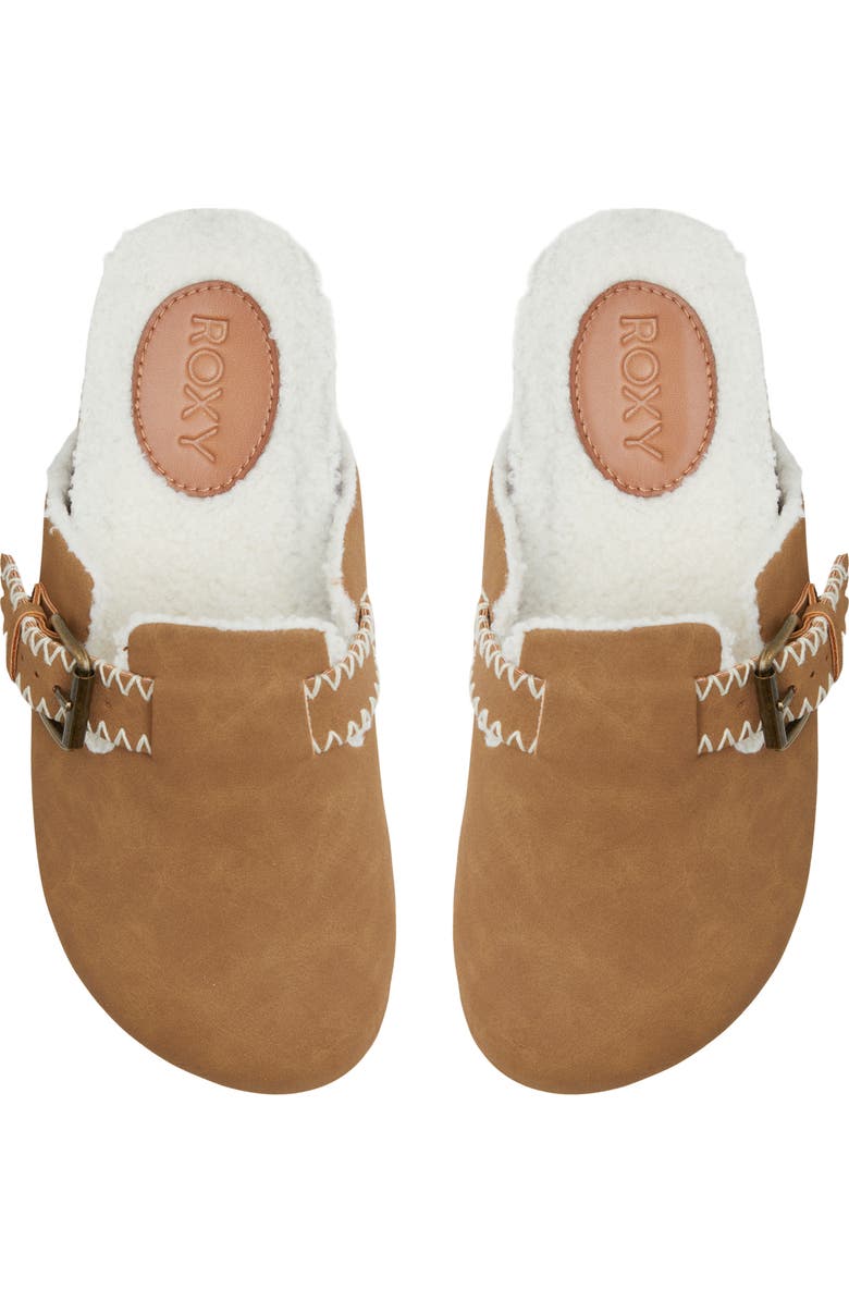 Roxy Honey Faux Shearling Clog, Alternate, color,