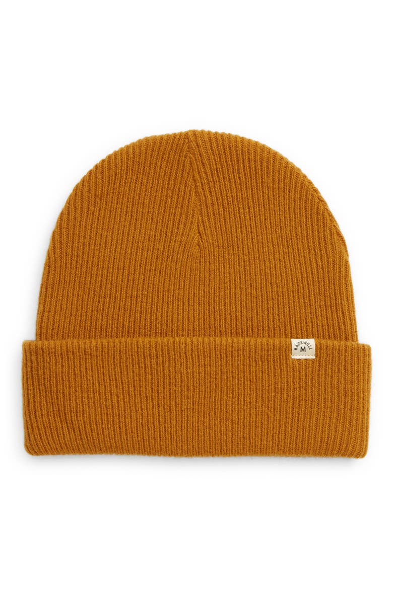 Merino Ribbed Beanie, Main, color, VINTAGE GOLD