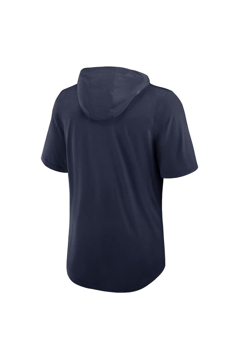 Men's Nike Navy Denver Broncos Lockup Tri-Blend Hoodie T-Shirt, Alternate, color, Navy