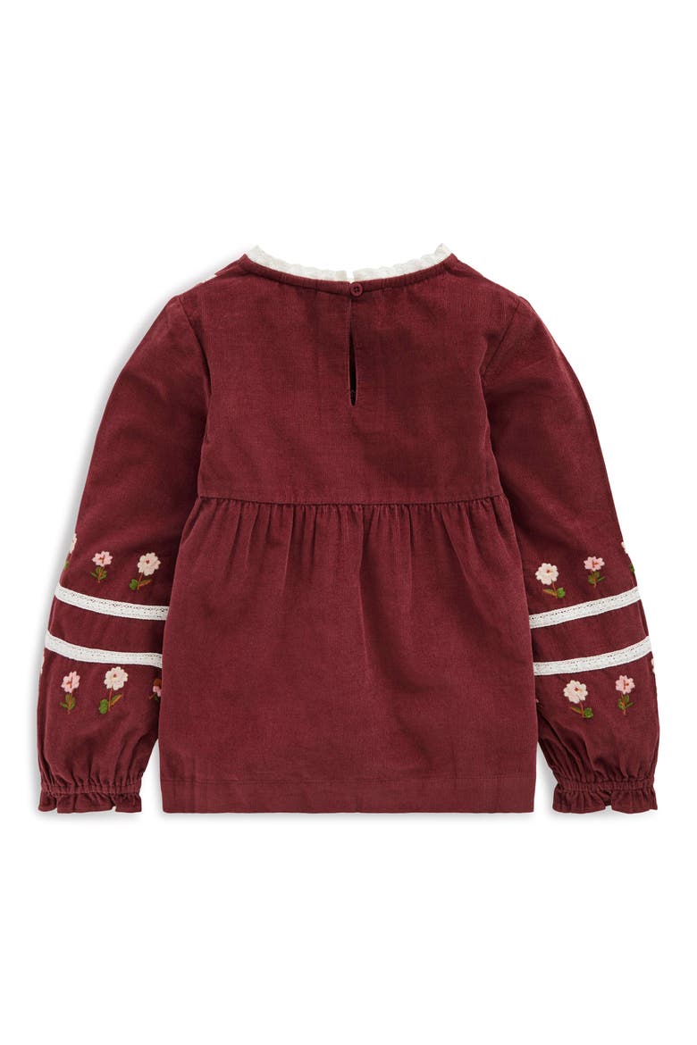 Kids' Embroidered Lace Cotton Top, Alternate, color, CHESTNUT EMBROIDERY