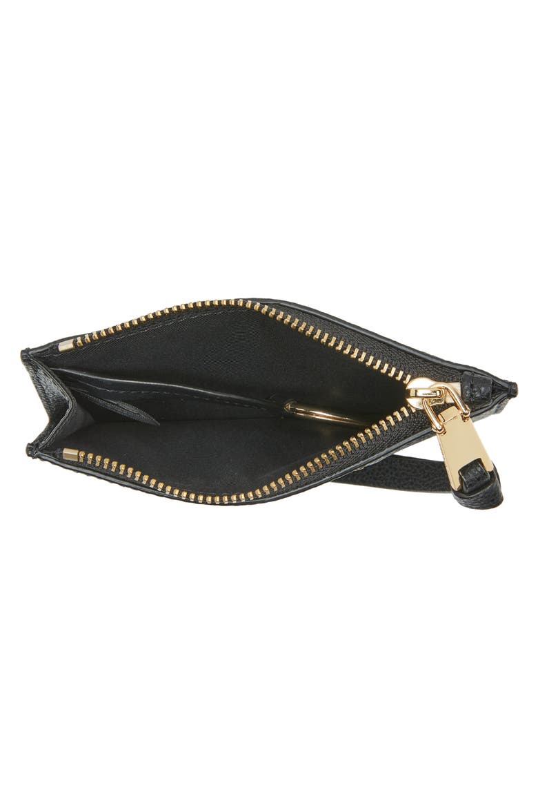 The Marc Jacobs The Simple Top Zip Leather Wallet, Alternate, color, BLACK