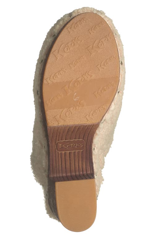 Korks Footwear Faux Fur Teddy Clog In Beige