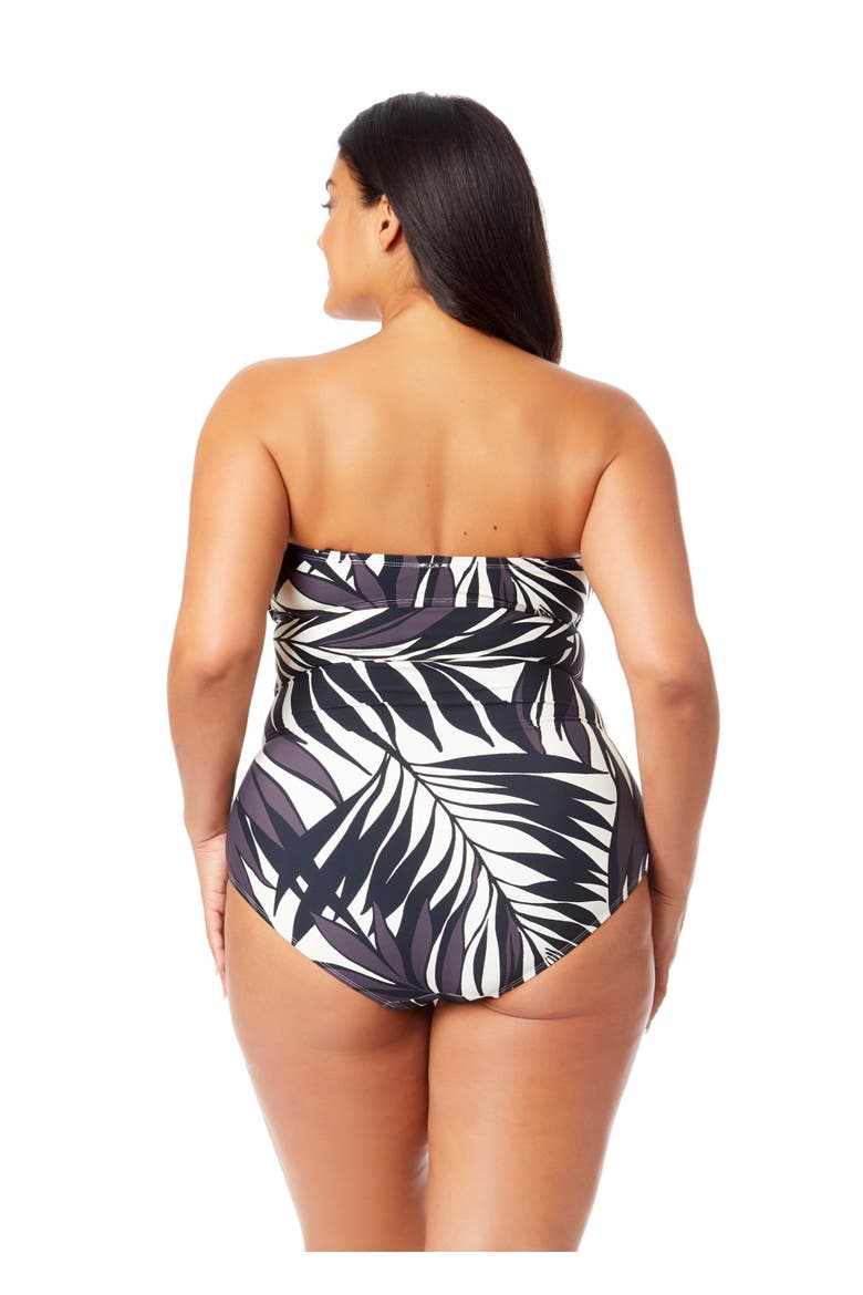 Women's Plus Palm Chic Drape Front Underwire Swim Top, Alternate, color, Palm Chic