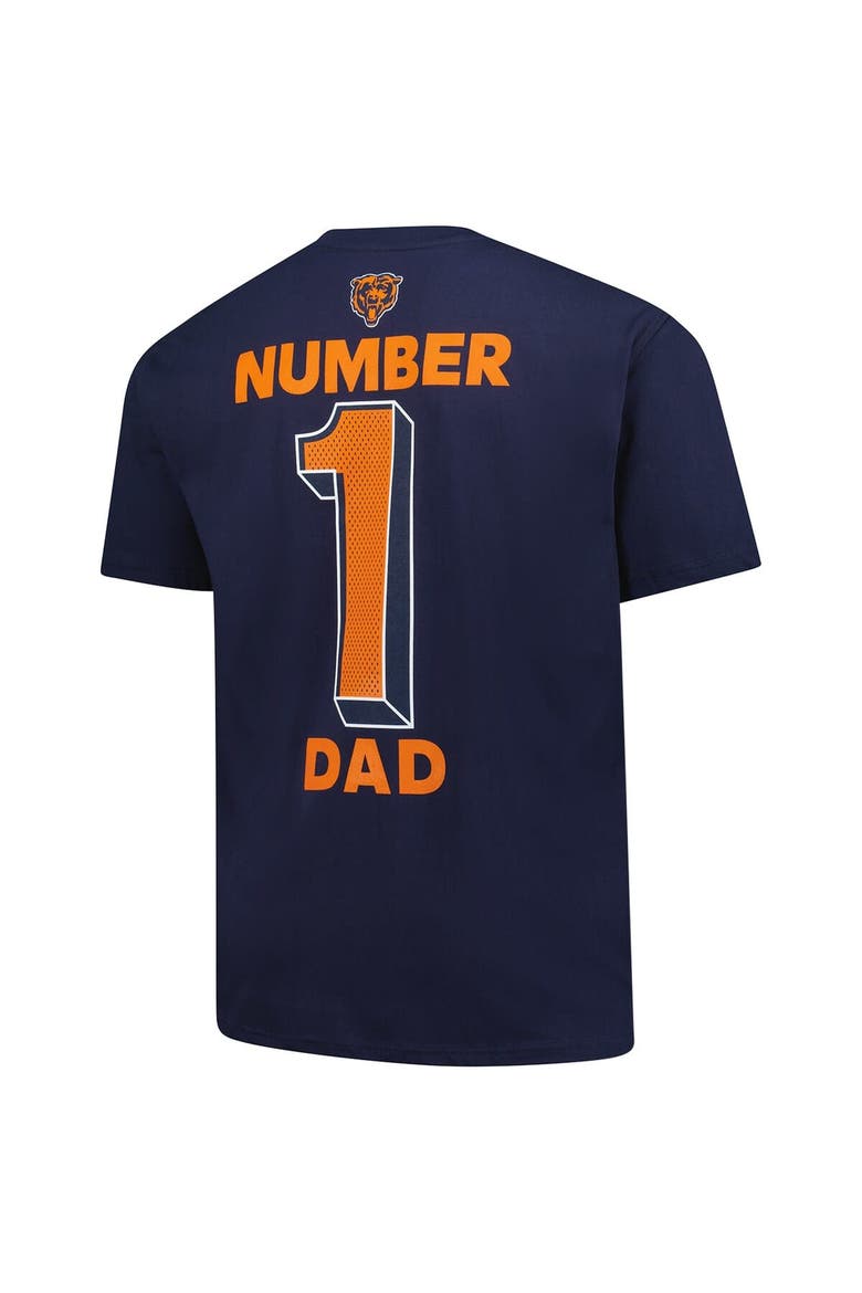 Men's Fanatics  Navy Chicago Bears Big & Tall Number One Dad T-Shirt, Alternate, color, Navy