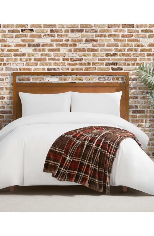 Lucky Brand Camper Plaid Throw Blanket In Brown