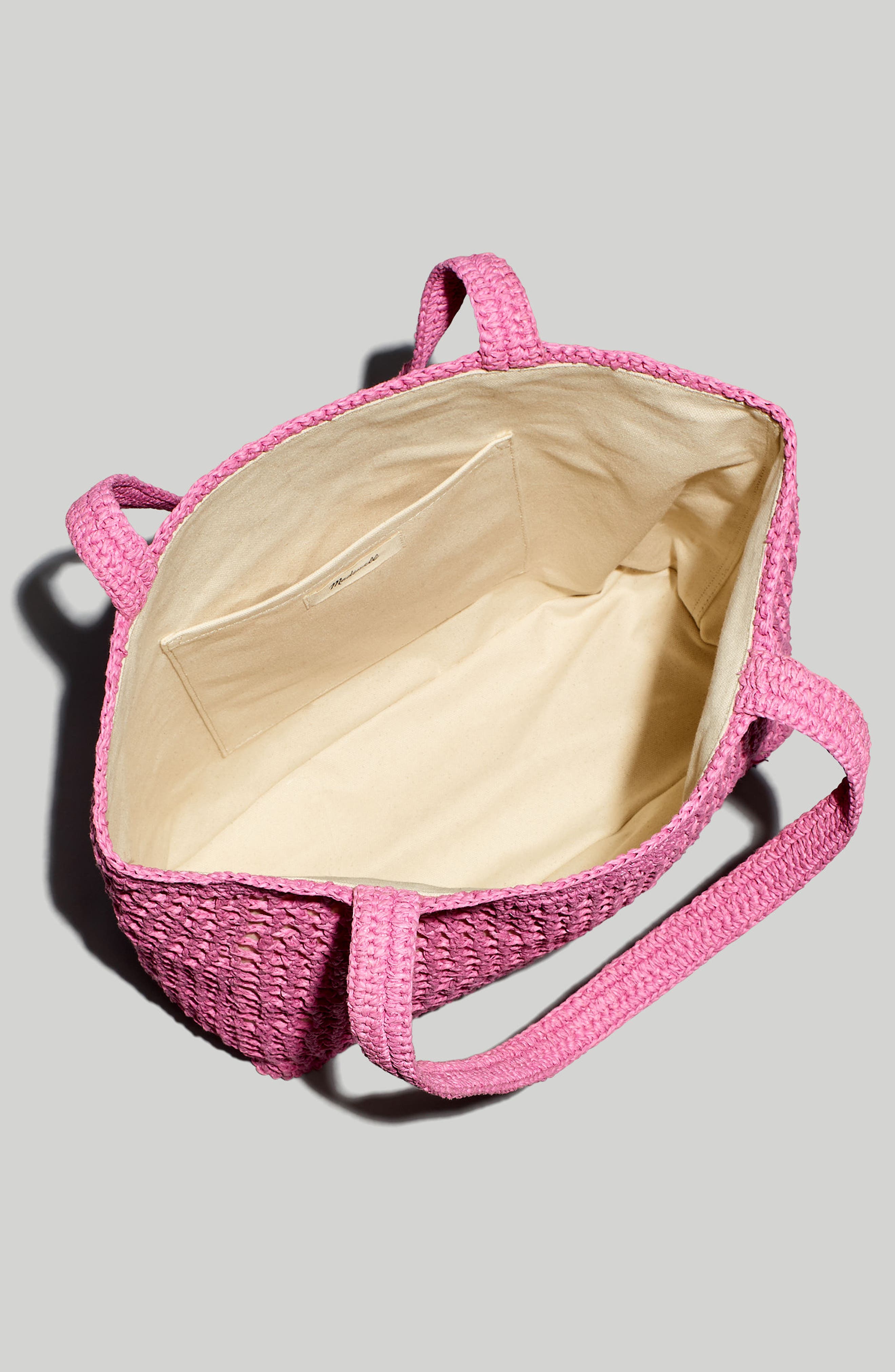 The Transport Tote: Straw Edition, Alternate, color, RETRO PINK