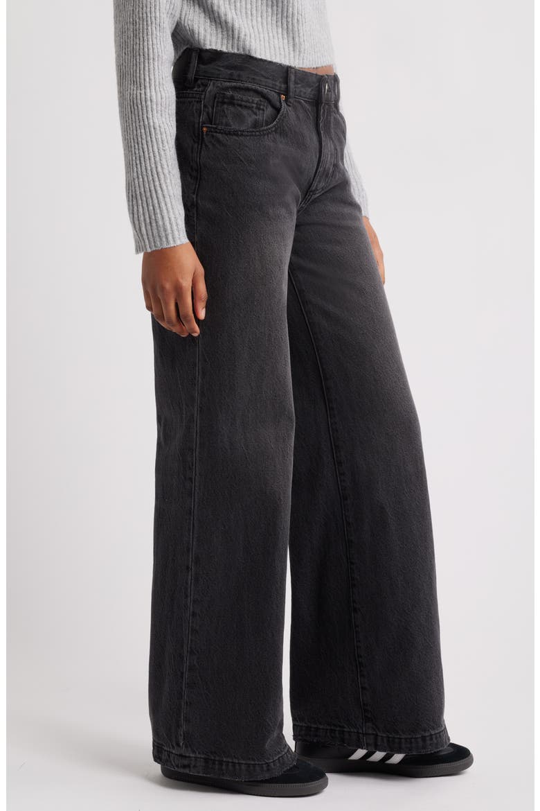 Aria Baggy Wide Leg Jeans, Alternate, color, BLACK WASH