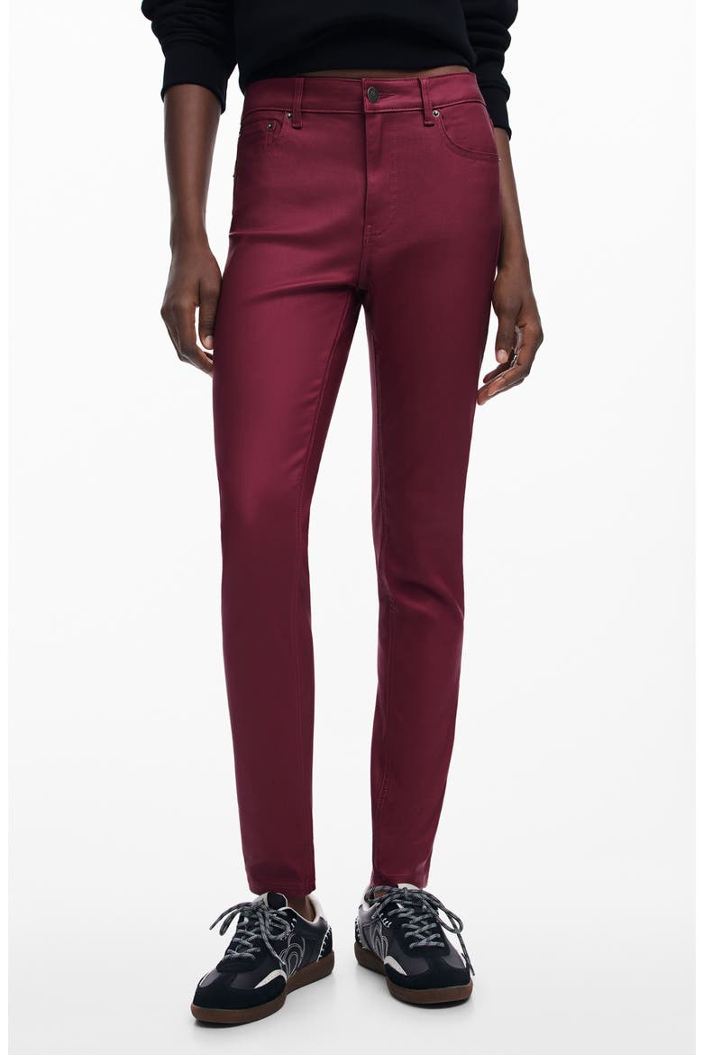 Slim Fit Pants, Main, color, RED
