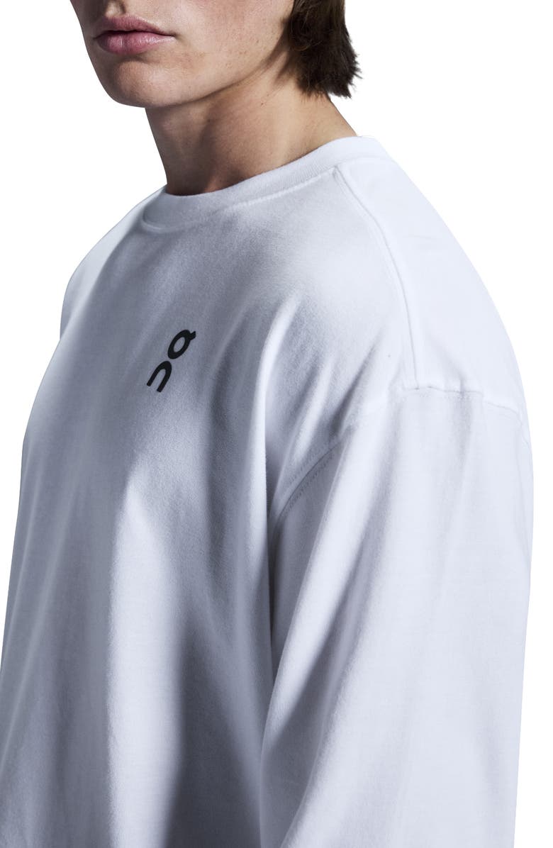 On Club Long-T Organic Cotton T-Shirt, Alternate, color, White