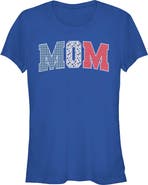 Minnie Mouse Juniors Minnie Mouse Mom Three Collegiate Patterns T Shirt