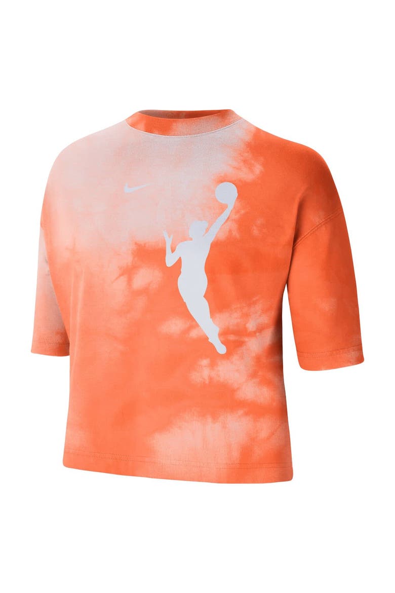 Women's Nike Orange WNBA Team 13 Shadow-Dye Boxy Cropped T-Shirt, Alternate, color, Orange