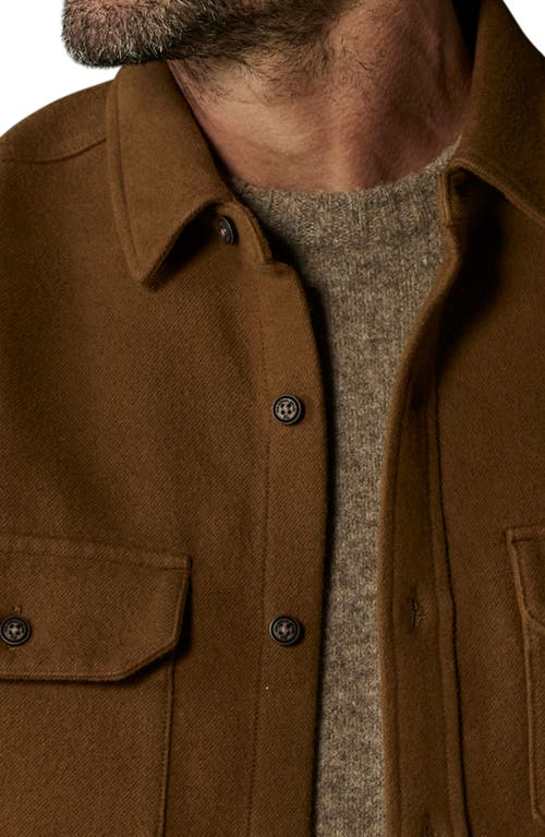 The Normal Brand Heavyweight Cotton Flannel Button-up Overshirt In Gold
