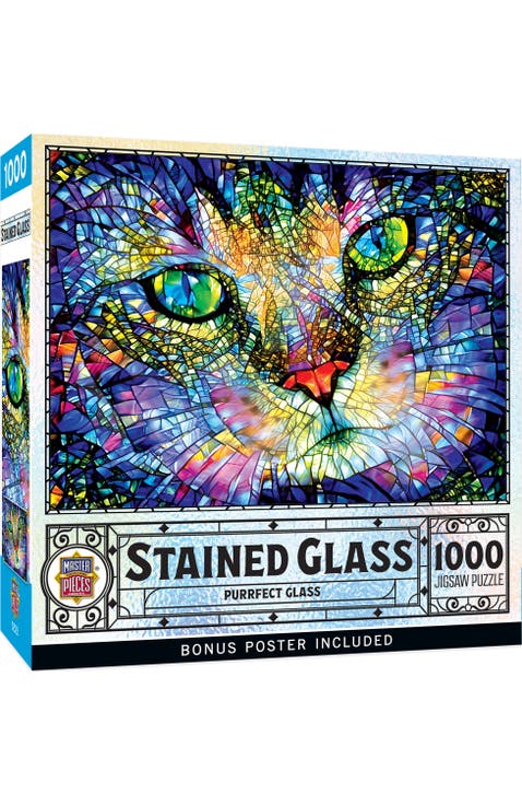 Purrfect Glass 1000 Piece Jigsaw Puzzle