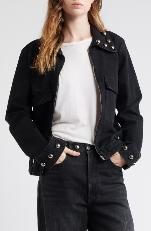 Roxbury Stud Detail Denim Jacket