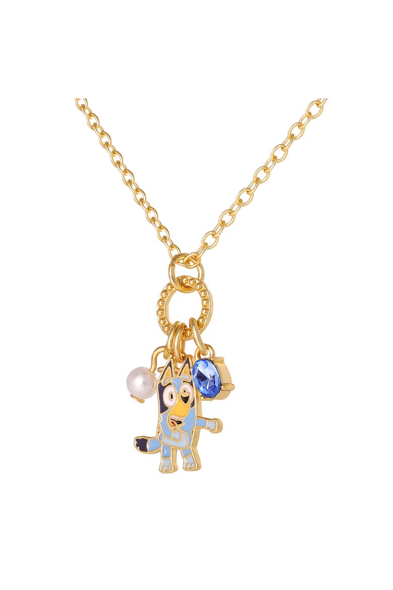 Charm Necklace Official License, 16"+2" 18k Gold Flash-Plated Necklace with 3 Dangle Charms, Main, color, Gold