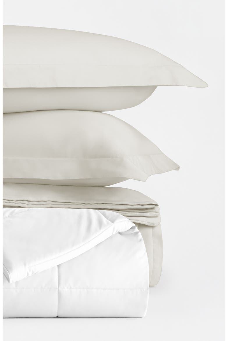 Vintage Washed Cotton Duvet Cover & Sham Set, Alternate, color, IVORY