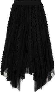 AllSaints Vashtie Mixed Lace Handkerchief Hem Skirt
