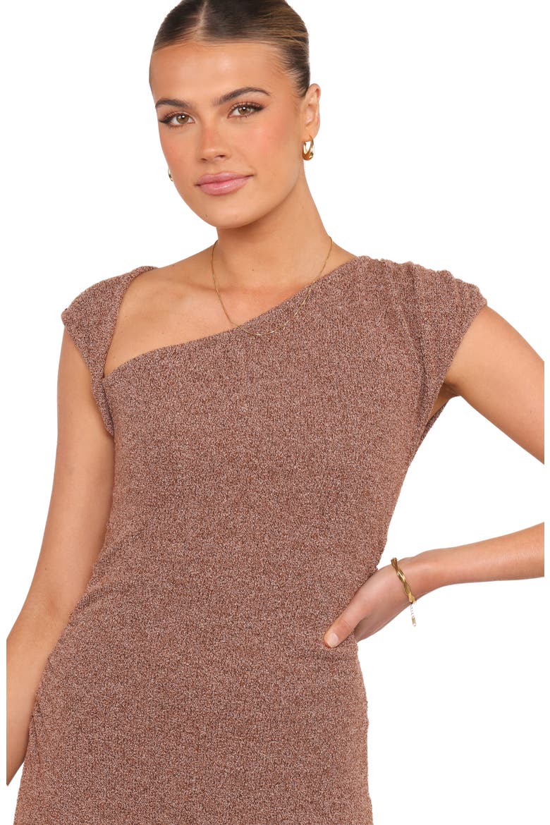 Talisa Asymmetric A-Line Dress, Alternate, color, BROWN MARLE