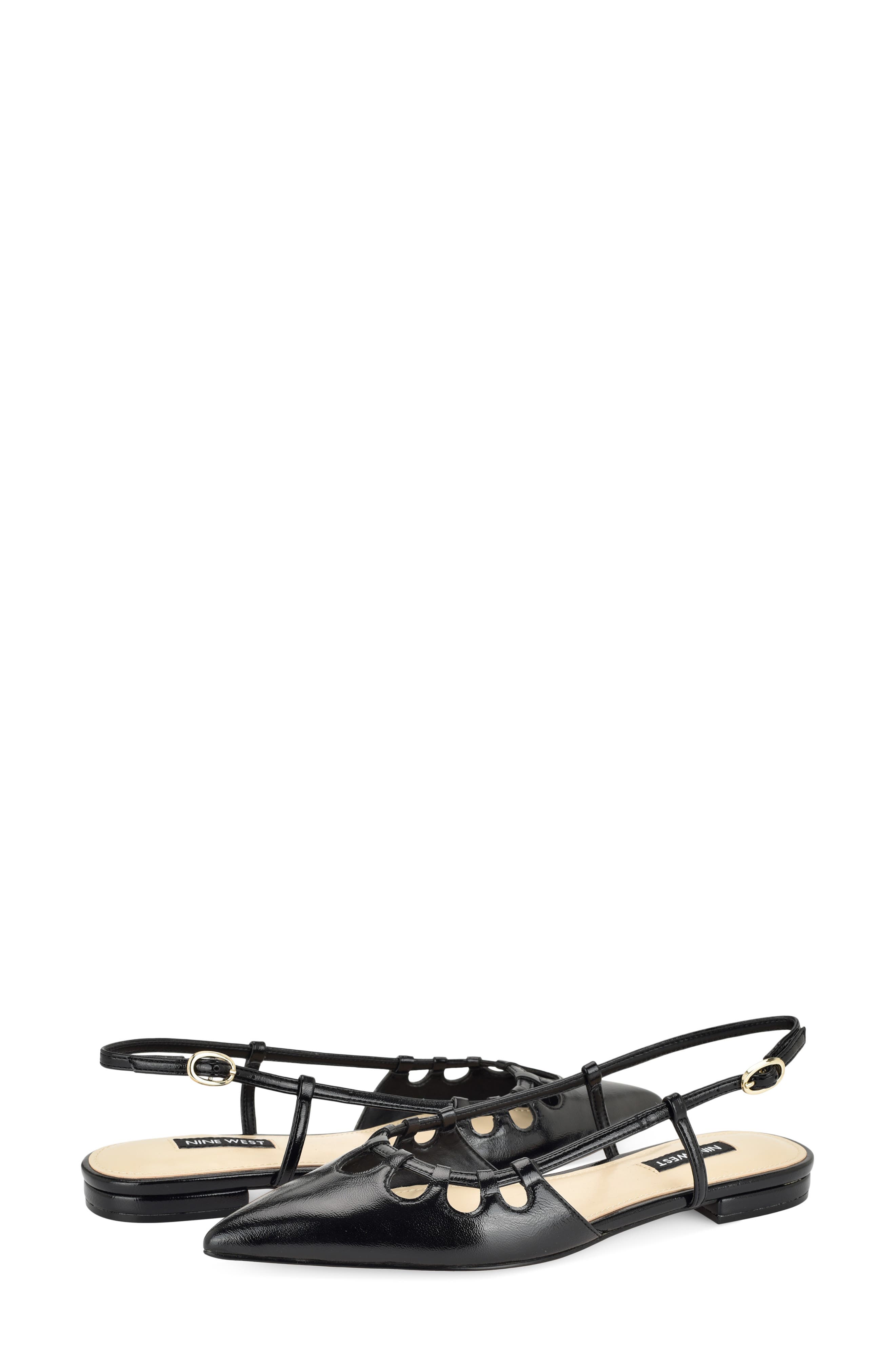 Harra Pointed Toe Flat, Alternate, color, BLACK