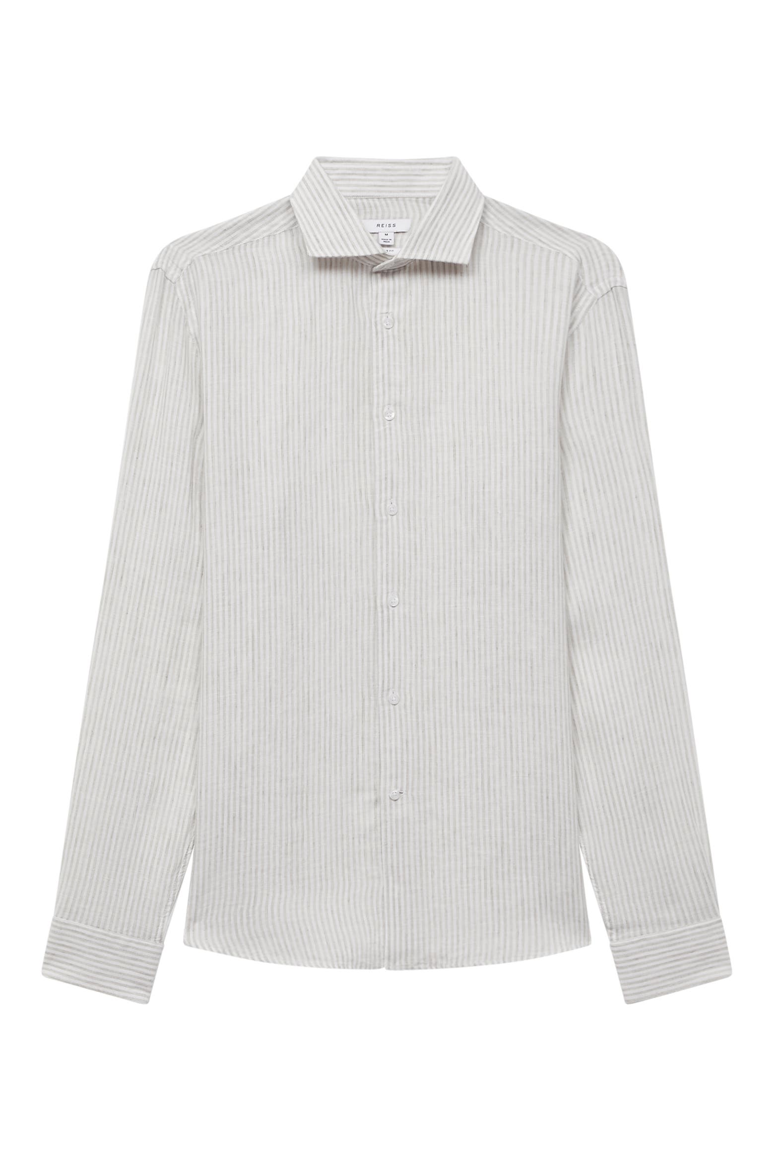 Linen Rack Card Reiss Ruban Stripe Linen Button-Up Shirt (Men) | Nordstromrack