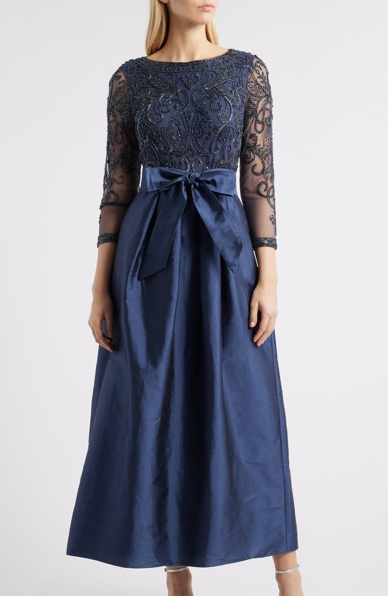 Pisarro Nights Embellished Cocktail Dress, Main, color, Navy